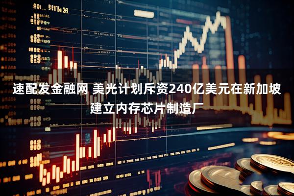 速配发金融网 美光计划斥资240亿美元在新加坡建立内存芯片制造厂